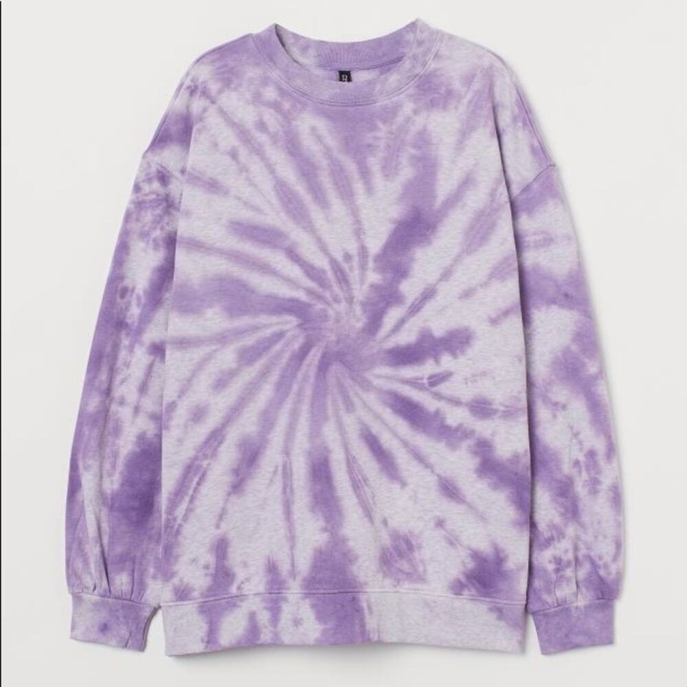 Divided Purple Tie Dye Crewneck Sweatshirt Size X-Small